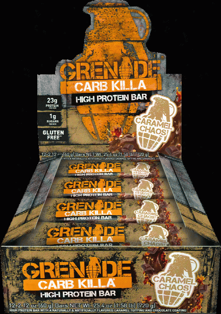 Grenade Carb Killa Bars - Box Of 12 Caramel Chaos