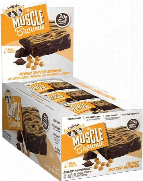 Lenny & Larry's Muscle Brownie - Box Of 12 Peanut Butter Brownie