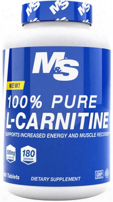 Muscle & Strength 100% Pure L-carnitine - 180 Tablets