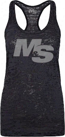 Muscle & Strength Wwomen's Spinal Burnout Tank - Black Xsmall