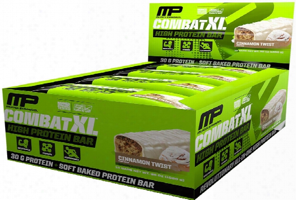 Musclepharm Combatx L Bars - Box Of 12 Cinnamon Twist