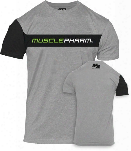 Musclepharm Contrast Sleeve T-shirt - Grey Medium