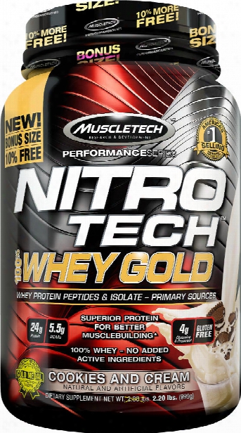 Muscletech Nitro-tech 100% Whey Gold - 2.2lbs Cookies & Cream