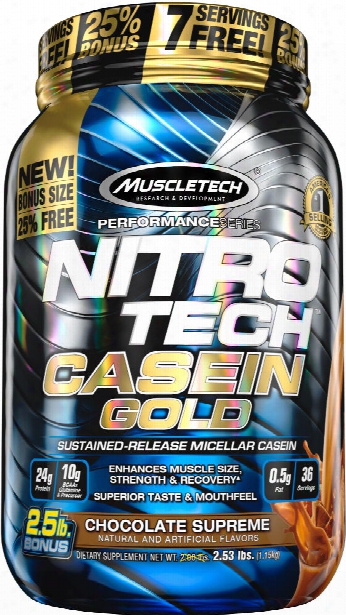 Muscletech Nitro-tech Casein Gold - 2.5lbs Chocolate Supreme