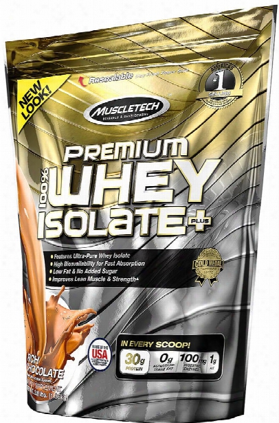 Muscletech Premium 100% Whey Isolate Plus - 3lbs Rich Chocolate