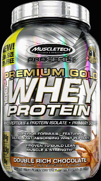 Muscletech Pro Series Premium Gold 100% Whey - 2.5lbs Double Rich Choc