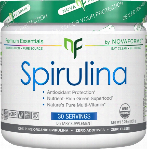 Novaforme Spirulina Powder - 30 Servings Unflavored