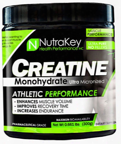 Nutrakey Creatine Monohydrate - 300g Unflavored