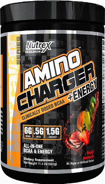 Nutrex Amino Charger Plus Energy - 30 Servings Fruit Punch