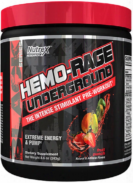 Nutrex Hemo-rage Underground - 30 Servings Fruit Punch