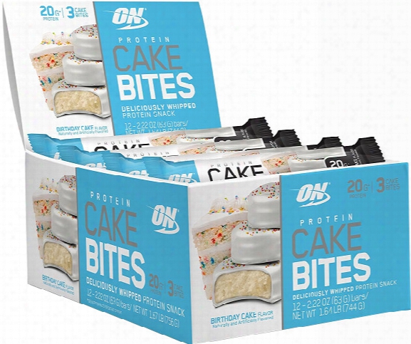 Optimum Nutrition Protein Cake Bites - Box Of 12 Birthday Cake