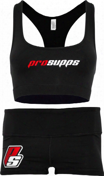 Prosupps Fitness Gear Sports Bra & Shorts - Black Xs