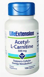 Acetyl-l-carnitine, 500 Mg, 100 Vegetarian Capsules