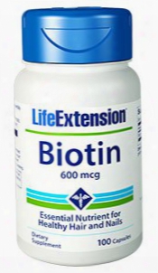 Biotin, 600 Mcg, 100 Capsules