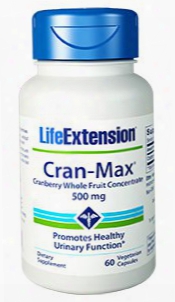 Cran-max Cranberry Whole Fruit Concentrate, 500 Mg, 60 Vegetarian Capsules