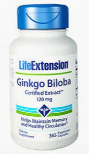 Ginkgo Biloba Certified Extract™, 120 Mg, 365 Vegetarian Capsules