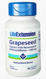 Grapeseed Extract Wi Th Resveratrol & Pterostilbene, 100 Mg, 60 Vegetarian Capsules