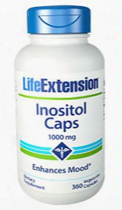 Inositol Caps, 1000 Mg, 360 Vegetarian Capsules