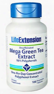 Mega Green Tea Extract (decaffeinated), 100 Vegetarian Capsules