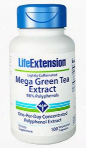 Mega Green Tea Extract (lightly Caffeinated), 100 Vegetarian Capsules