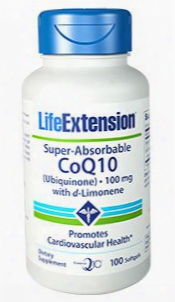 Super-absorbable Coq10 (ubiquinone) With D-limonene, 100 Mg, 100 Softgels