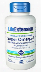 Super Omega-3 Epa/dha With Sesame Lignans & Olive Extract, 120 Softgels