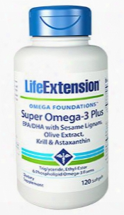 Super Omega-3 Plus Epa/dha With Sesame Lignans, Olive Extract, Krill & Astaxanthin, 120 Softgels