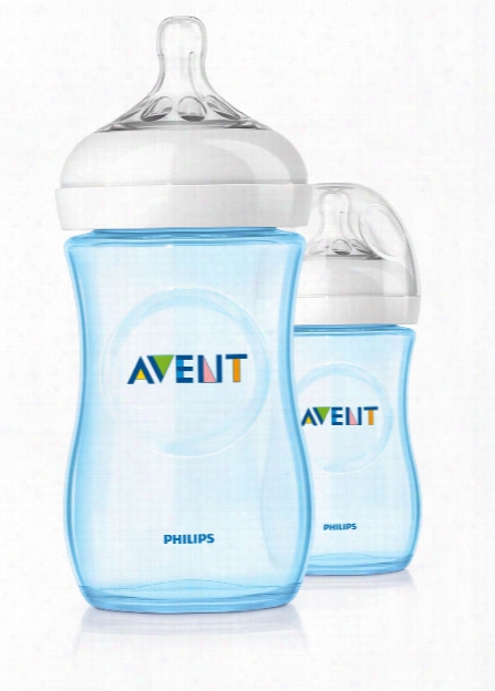 Avent Natural Baby Bottle Double-pack - Blue