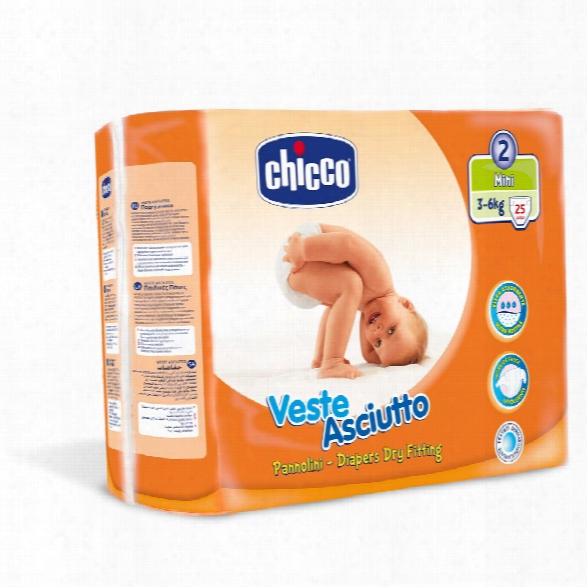 Chicco Veste Asciutto Diapers, Size 2 "miniâ��, 3-6 Kg