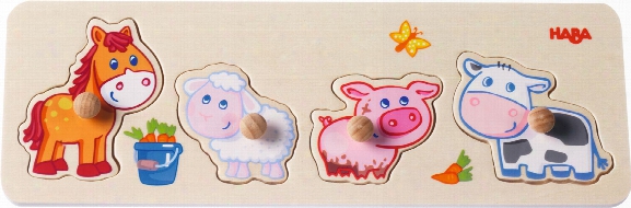 Haba Clutching Puzzle animal Babies On The Farm␝