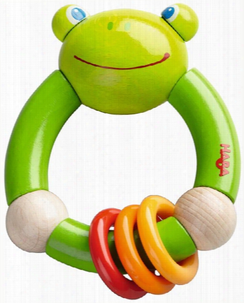 Haba Clutching Toy croaking Frog␝