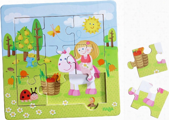 Haba Framed Wooden Puzzle fairy Garden␝