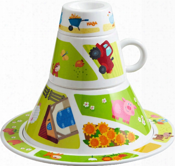 Haba Stacking Dish Set on The Farm␝