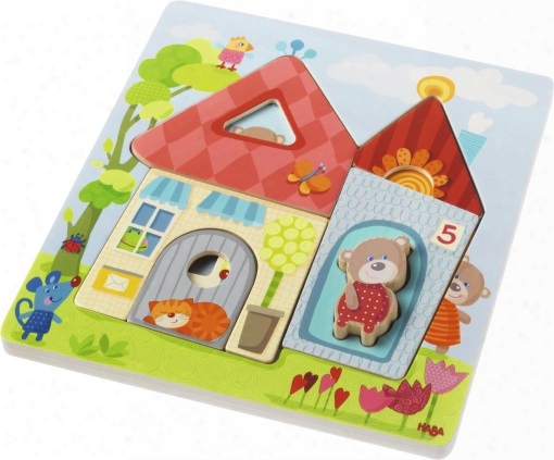 Haba Wooden Puzzle Mr. Bear␙s House