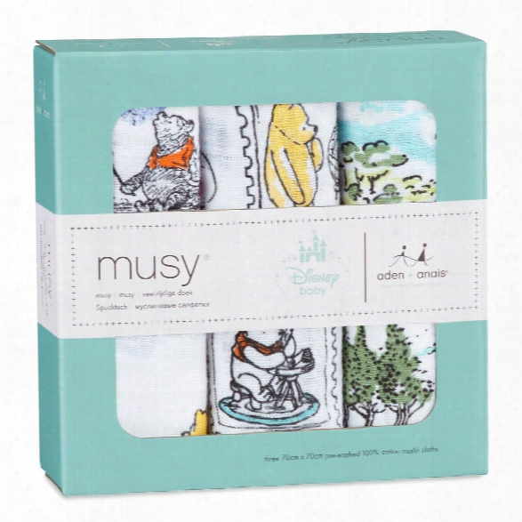 Aden+anais Disney Musy Muslin Burp Cloths, 3-pack