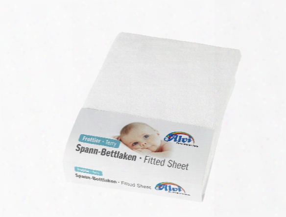 Alvi Fitted Sheet Terrycloth Ofr Cot/ Extra Bed, White