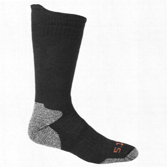 5.11 Tactical Cold Weather Crew Sock, Black, Lg/xl - Wool - Male - Excluded