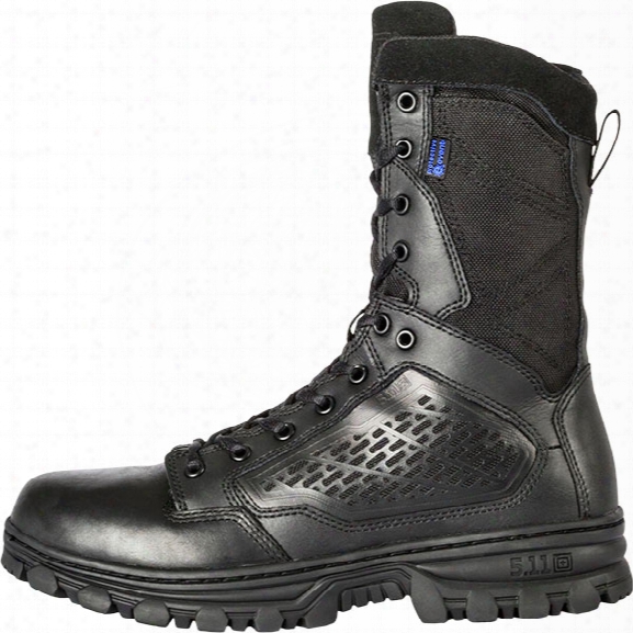 5.11 Tactical Evo 8" Waterproof Side-zip Boot, Black, 10.5 Regular - Metallic - Male - Excluded