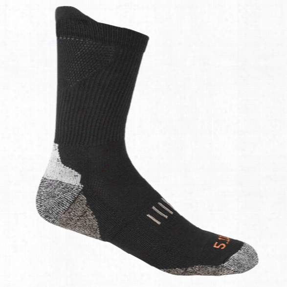 5.11 Tactical Year Round Crew Sock, Black, Lg/xl - Copper - Male - Excluded