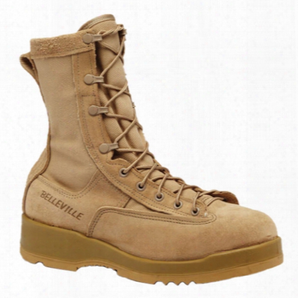 Belleville Hot Weather 8" Steel Toe Flight Boot, Tan, 10.5r - Marine - Male - In Cluded