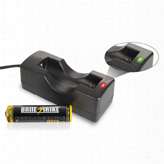 Brite-strike Battery Charger For Brite-strike&reg; 18650 Li-ion Batteries Only - Unisex - Included