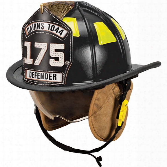 Cairns 1044 Helmet W/clear Defender Shield, Standard Headliner, Black - Clear - Male - Excluded