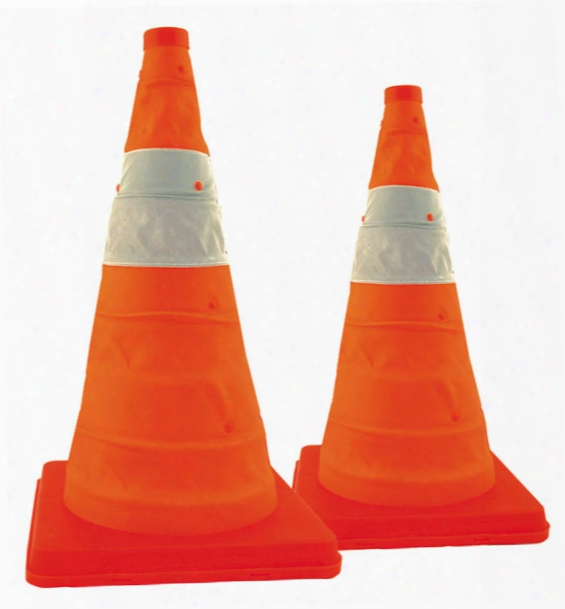 Cortina Safety 5-pack Pop-up 28" Collapsible Pack & Pop Traffic Cones - White - Male - Included