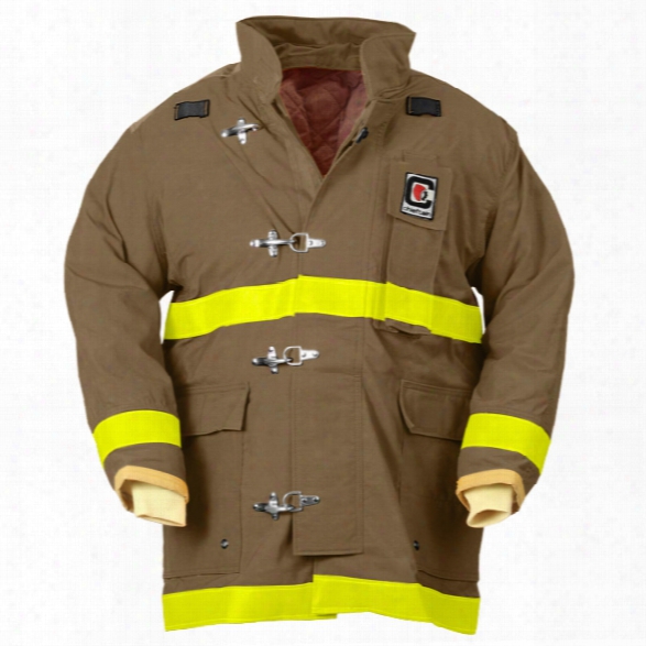 Fire-dex Chieftain 35m Turnout Coat, Nomex/kevlar, Khaki, 2xl - Khaki - Male - Included