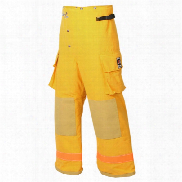 Fire-dex Chieftain 35m Turnout Pant, Nomex Iiia, Black W/lime Trim, Sm - Black - Male - Included