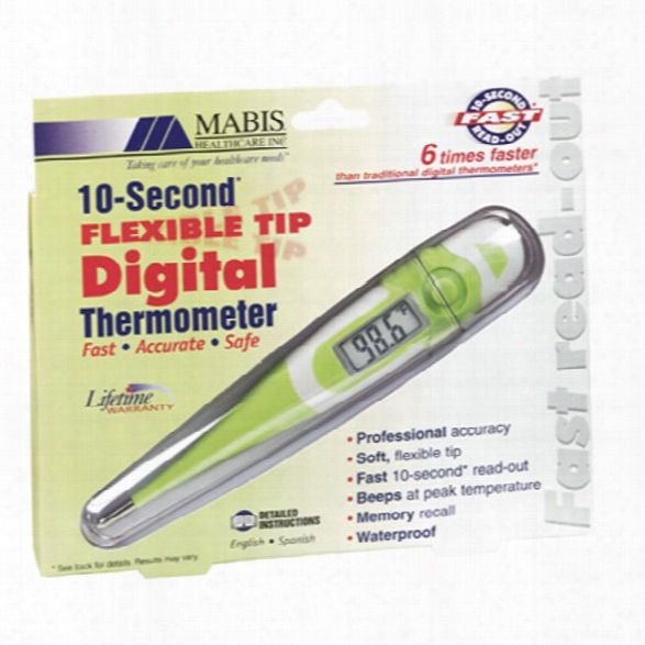 Mabis 10 Second Digital Thermometer - Camouflage - Unisex - Included