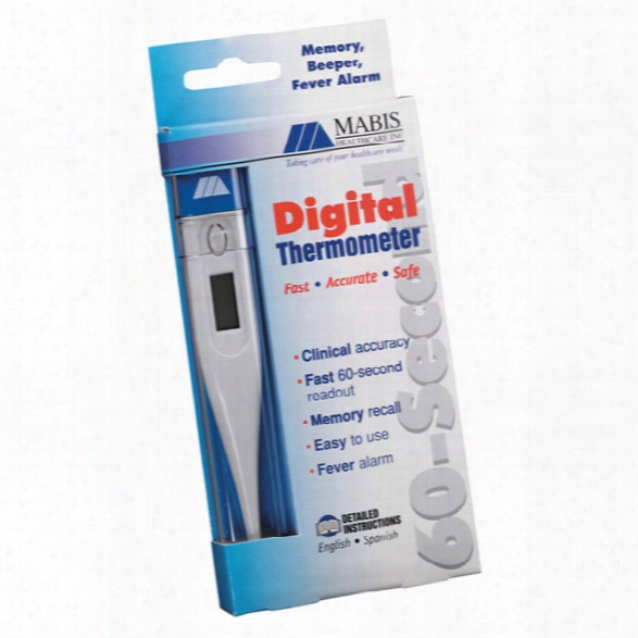 Mabis 60 Second Digital Thermometer, Fahrenheit - Camouflage - Unisex - Included