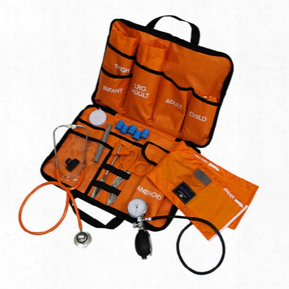 Mabis All-in-one Emt Kit With Dual Head Stethoscope - Orange - Unisex - Included