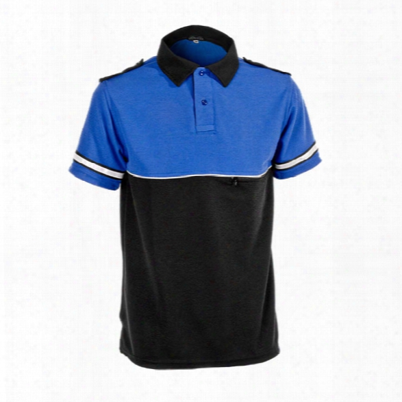 Mocean Metro Bike Patrol S/s Polo, Royall Blue/black, Lg - Yellow - Male - Included