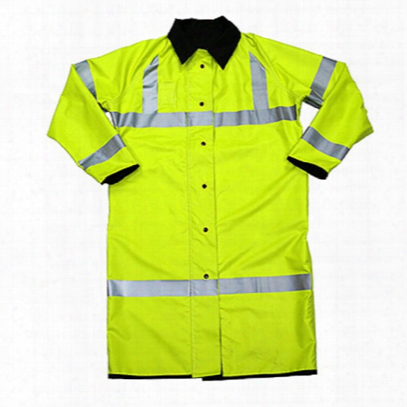 Neese Hi-visibility Reversible Traffic Rain Coat, Xx-large, Lime Green/black - Lime - Male - Included